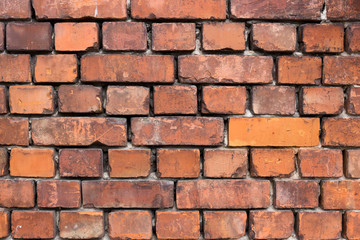 Background of old brick wall pattern texture.