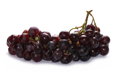 Dark grapes, isolated on white background