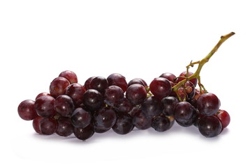 Dark grapes, isolated on white background