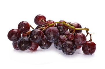 Dark grapes, isolated on white background