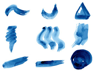 藍色筆描きアイコンセット