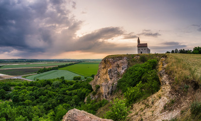 Fototapeta na wymiar Church on the hill, Drazovce - Slovakia