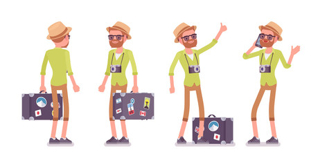 Tourist man with luggage