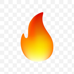 Fire Emoticon . Isolated Vector Illustration 
