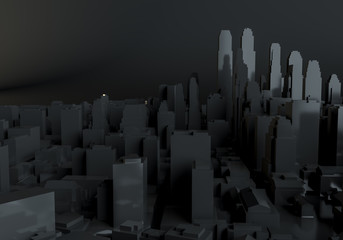 Black abstract city