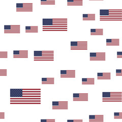 Fototapeta premium United States of America seamless pattern with Flag. Flat vector illustration EPS 10