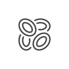 Onion rings line icon