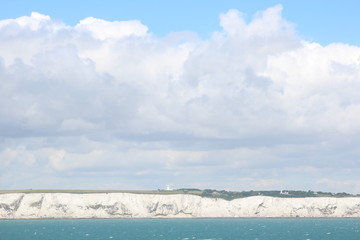 Blick auf die Kreidefelsen von Dover in Kent England