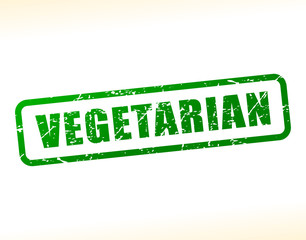vegetarian text buffered on white background