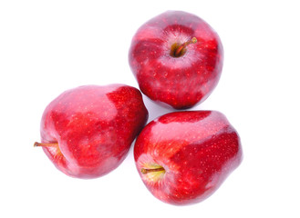 Apples on a white background