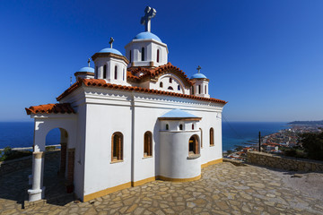 Church in Paleo Karlovasi village on Samos island, Greece. 

