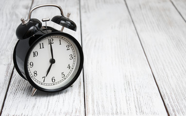 Black alarm clock