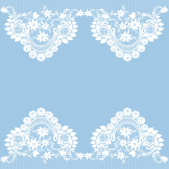 white lace border
