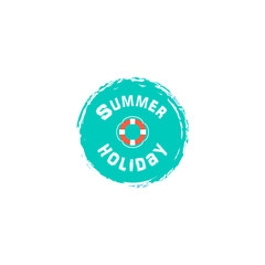 Summer card with hand drawn brush lettering. Summer background with calligraphic design elements, illustration. Summer holidays poster.