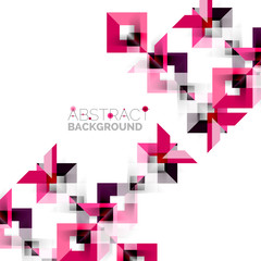 Modern square geometric pattern design on white