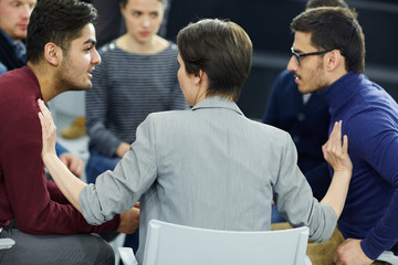 Psychologist trying to fade conflict between two men