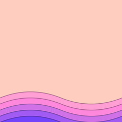 Wavy background from layer stripes - vector document graphic design with 3d shadow effect