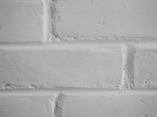 PHOTO OF PLAIN WHITE BRICK WALL BACKGROUND TEXTURE