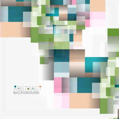 Abstract blocks template design background, simple geometric shapes on white, straight lines and rectangles