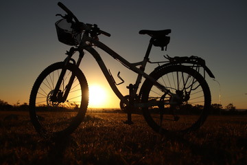 Fototapeta na wymiar Sunset Bike