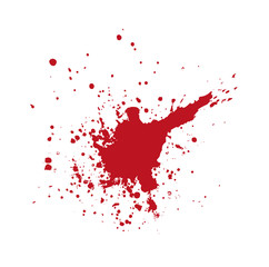 roter Farbspritzer - Blut, Wein oder Farbcklecks