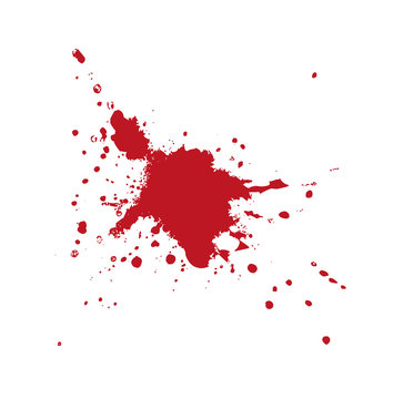 rote Farbspritzer - Wein, Blut oder Farbe