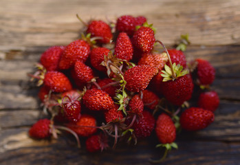 strawberry on a wooden Board