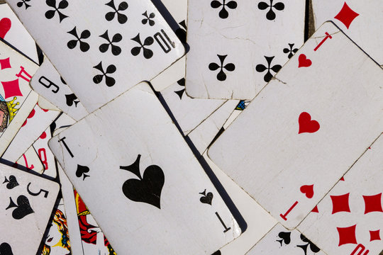 Background of the old playing cards