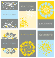 Naklejka premium set of creative cards. Flyer. Brochure. Business cards. Fashionable layout of invitations.