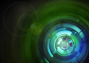 Green and blue abstract target