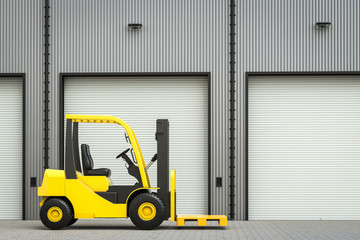  forklift truck in warehouse