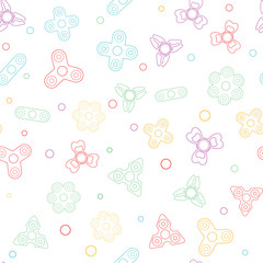 Seamless pattern with Fidget Spiner