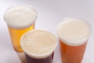 beer in plastic cups