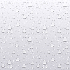 vector Water drops on glass. rain drops on clear window