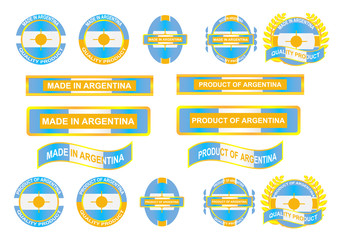 Icon and country logo infographic. Made in Argentina. vector EPS10