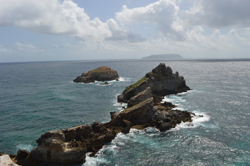 Vue de la Pointe des Châteaux, Grande Terre, Guadeloupe 