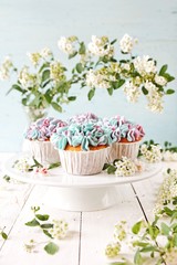 Hydrangea cupcakes