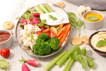 vegetable and dip