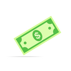 Dollar flat icon. Vector illustration.