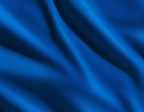 Blue satin fabric as background
