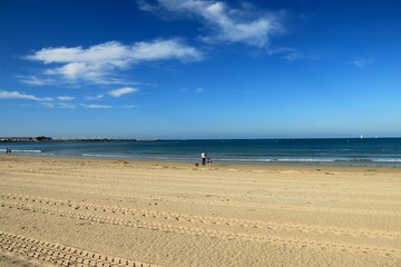 beach of Pornichet , France 
