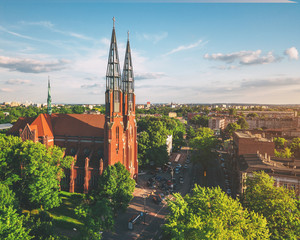  Sosnowiec Parafia św. Tomasza Apostoła z powietrza © Wiktor