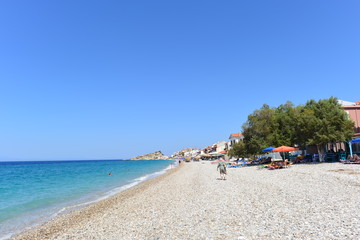Fototapeta na wymiar Traumstrände Nähe Kokkari auf Insel Samos in der Ostägäis - Griechenland 