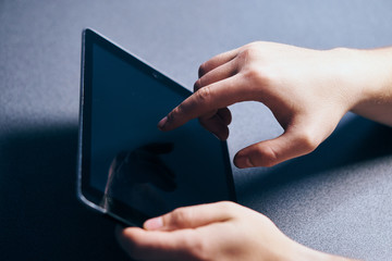 Documents, office, business, tablet, laptop, phone, hands, work, money