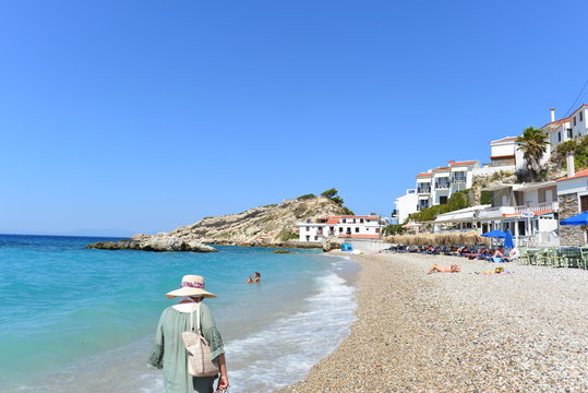 Traumstr&auml;nde in Kokkari auf Insel Samos in der Ost&auml;g&auml;is - Griechenland 