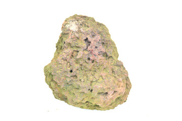 Brown stone on white background