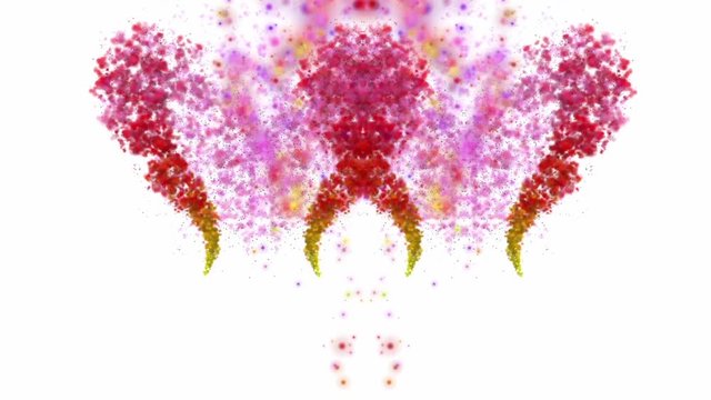 Colorful particles emmiting