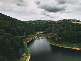 Pilchowice Most Kolejowy z powietrza © Wiktor