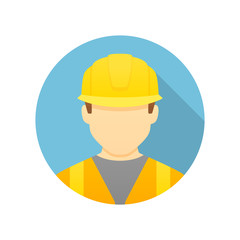 Construction worker icon vector