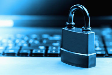 keyboard and padlock